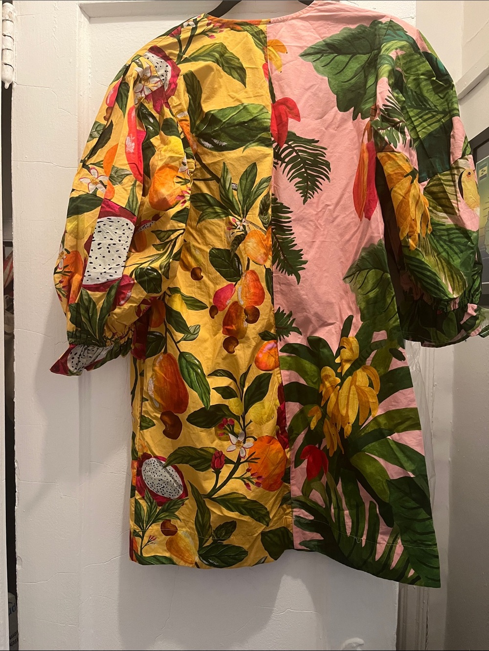 FARM Rio Split Tropical Print Button Jacket - Pink, Yellow & Green - Picture 2 of 4